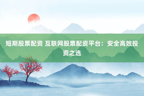 短期股票配资 互联网股票配资平台：安全高效投资之选