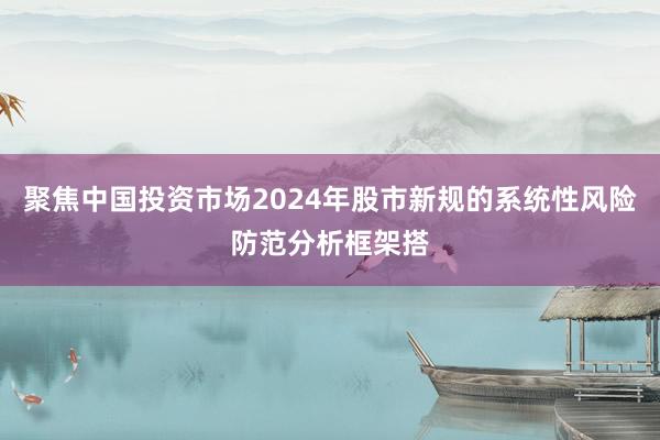 聚焦中国投资市场2024年股市新规的系统性风险防范分析框架搭